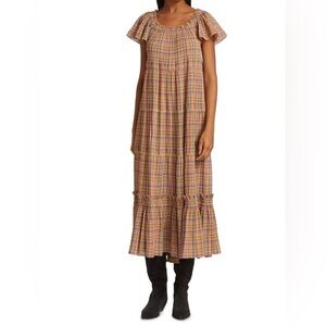 The Great The Nightingale Scoopneck Tiered Maxi Dress